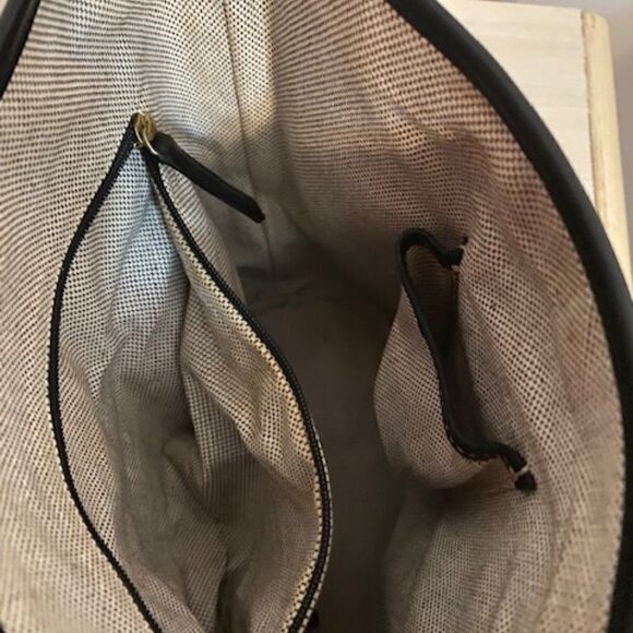 Dooney & Bourke Black Bucket Canvas/Leather Hobo Bag K904909 - Picture 4 of 9